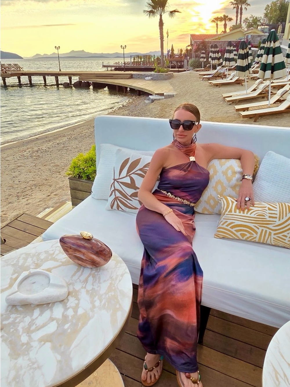 Ombre Maxi Dress in Rust